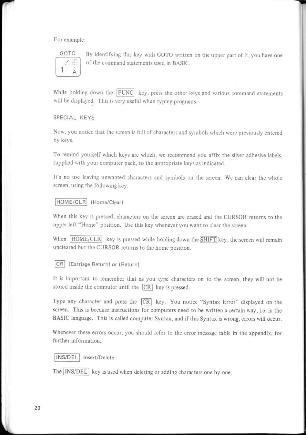 SF-7000 Super Control Station — User's Manual — page 26 of 240, scanned from the printed manual