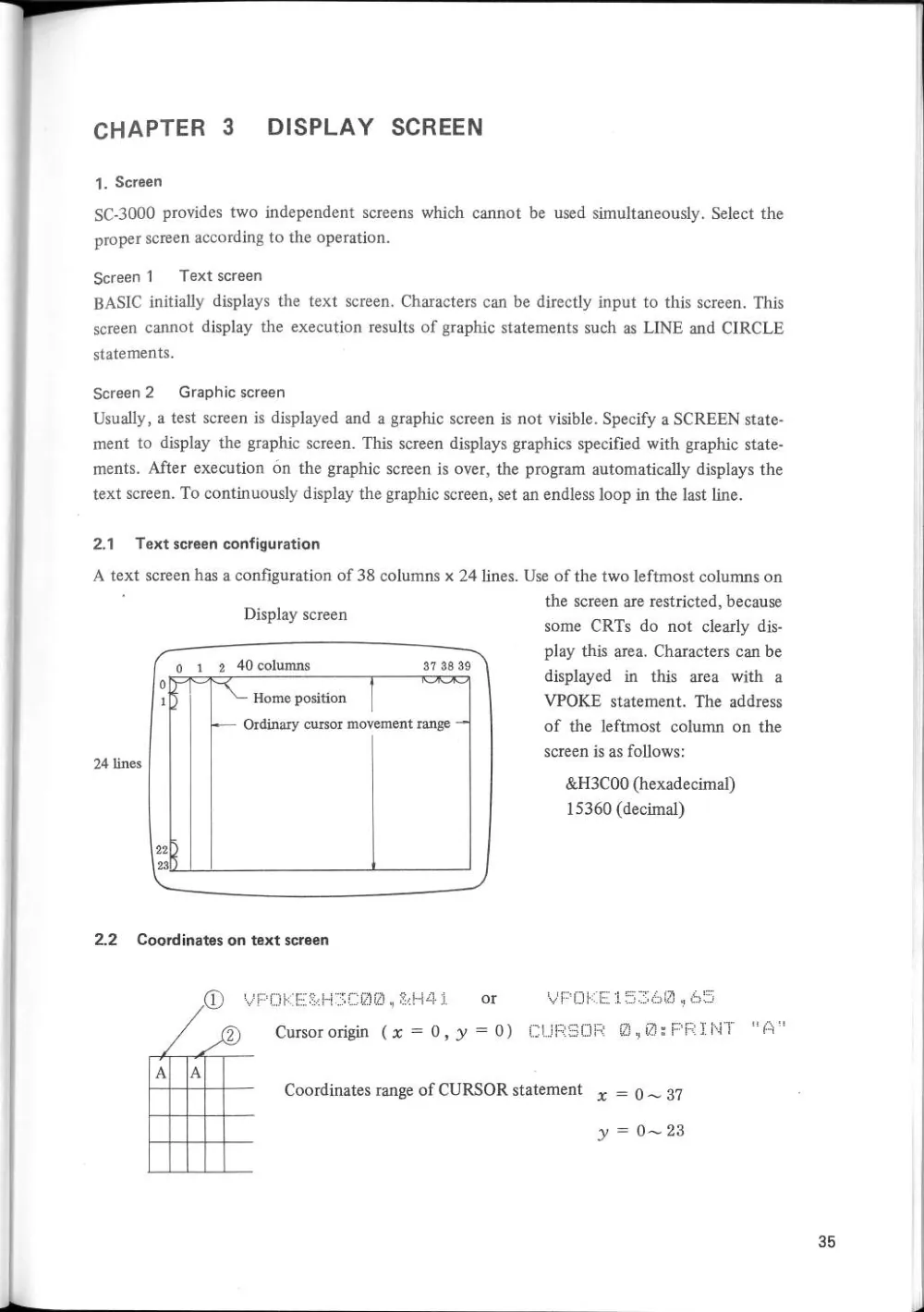 SF-7000 Super Control Station — User's Manual — page 41 of 240, scanned from the printed manual