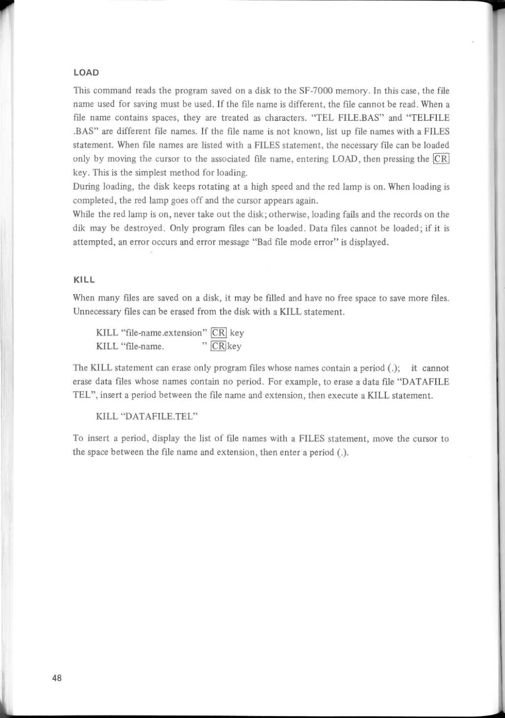 SF-7000 Super Control Station — User's Manual — page 54 of 240, scanned from the printed manual