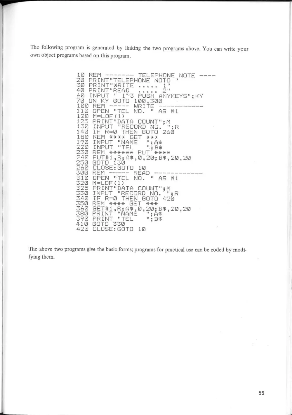 SF-7000 Super Control Station — User's Manual — page 61 of 240, scanned from the printed manual