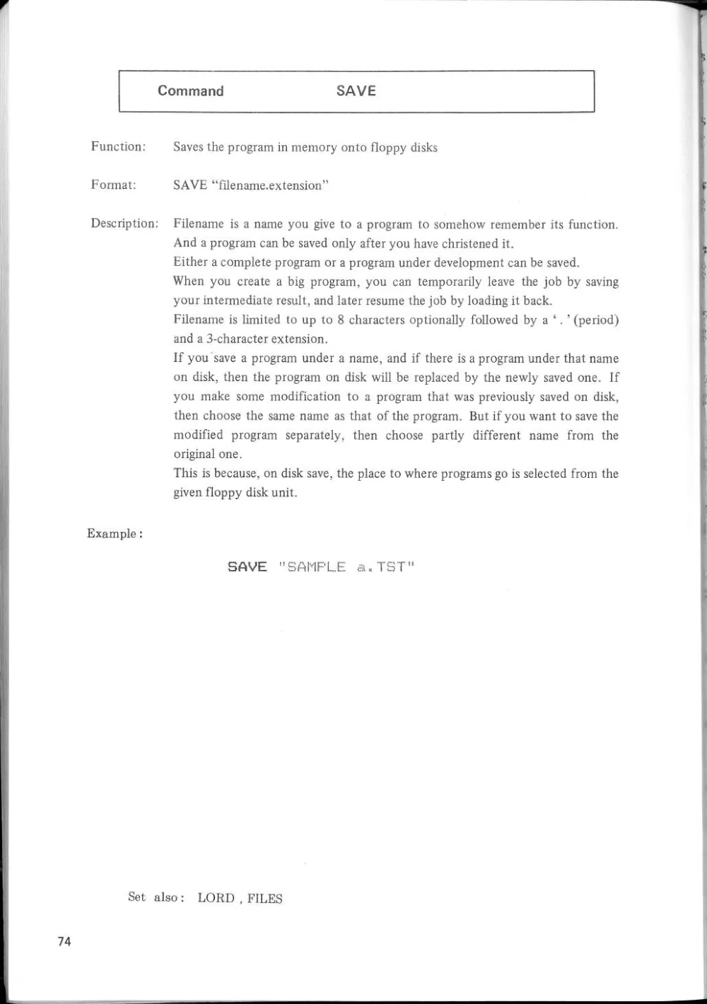 SF-7000 Super Control Station — User's Manual — page 80 of 240, scanned from the printed manual