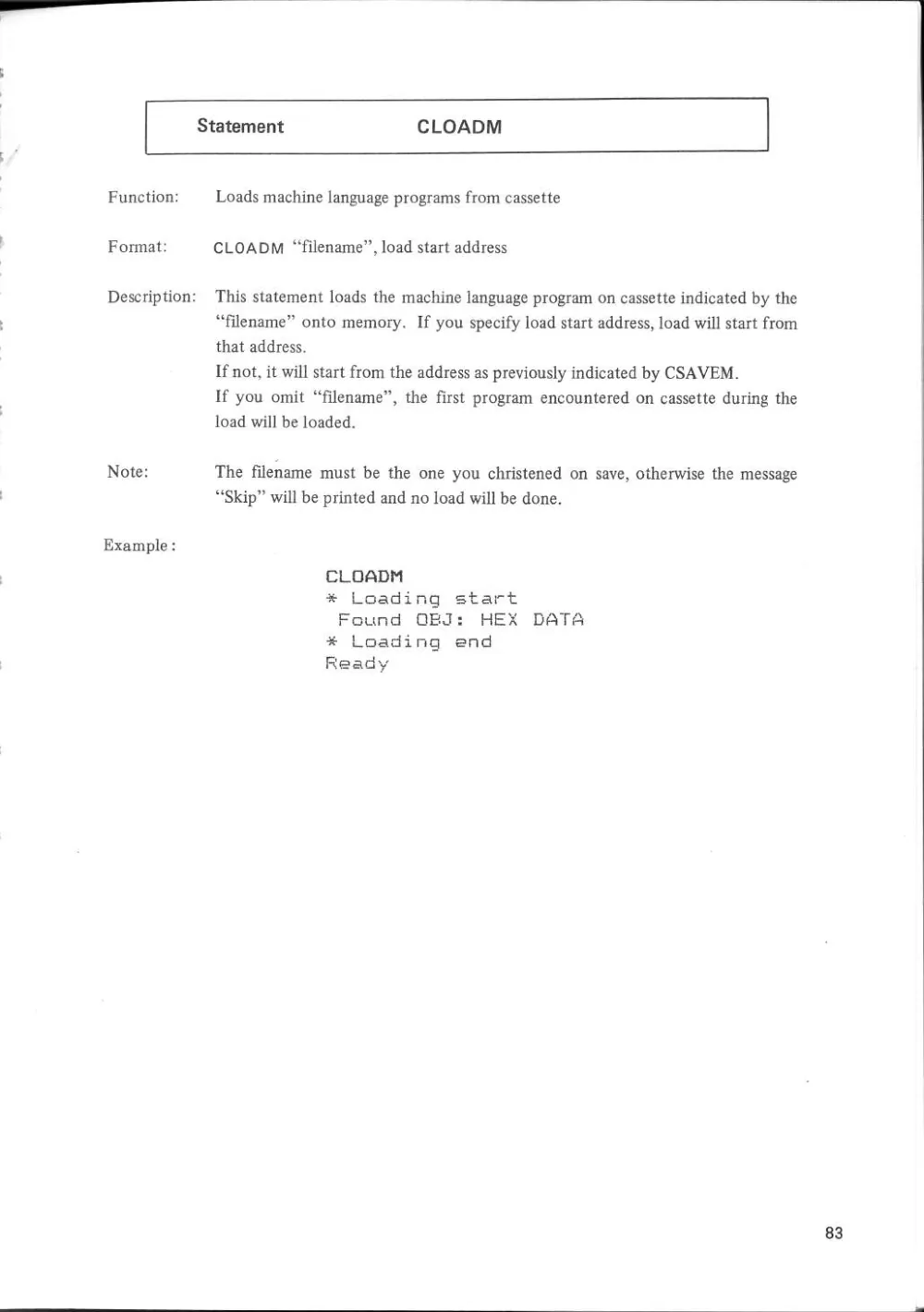 SF-7000 Super Control Station — User's Manual — page 89 of 240, scanned from the printed manual