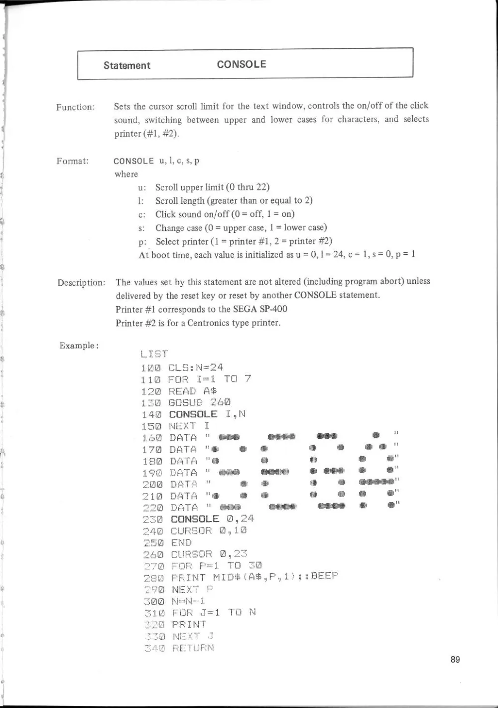 SF-7000 Super Control Station — User's Manual — page 95 of 240, scanned from the printed manual