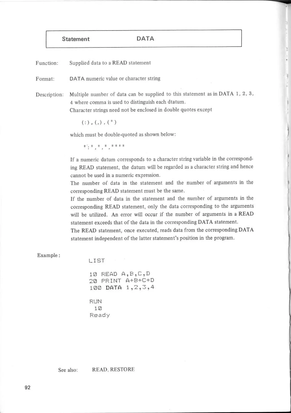 SF-7000 Super Control Station — User's Manual — page 98 of 240, scanned from the printed manual