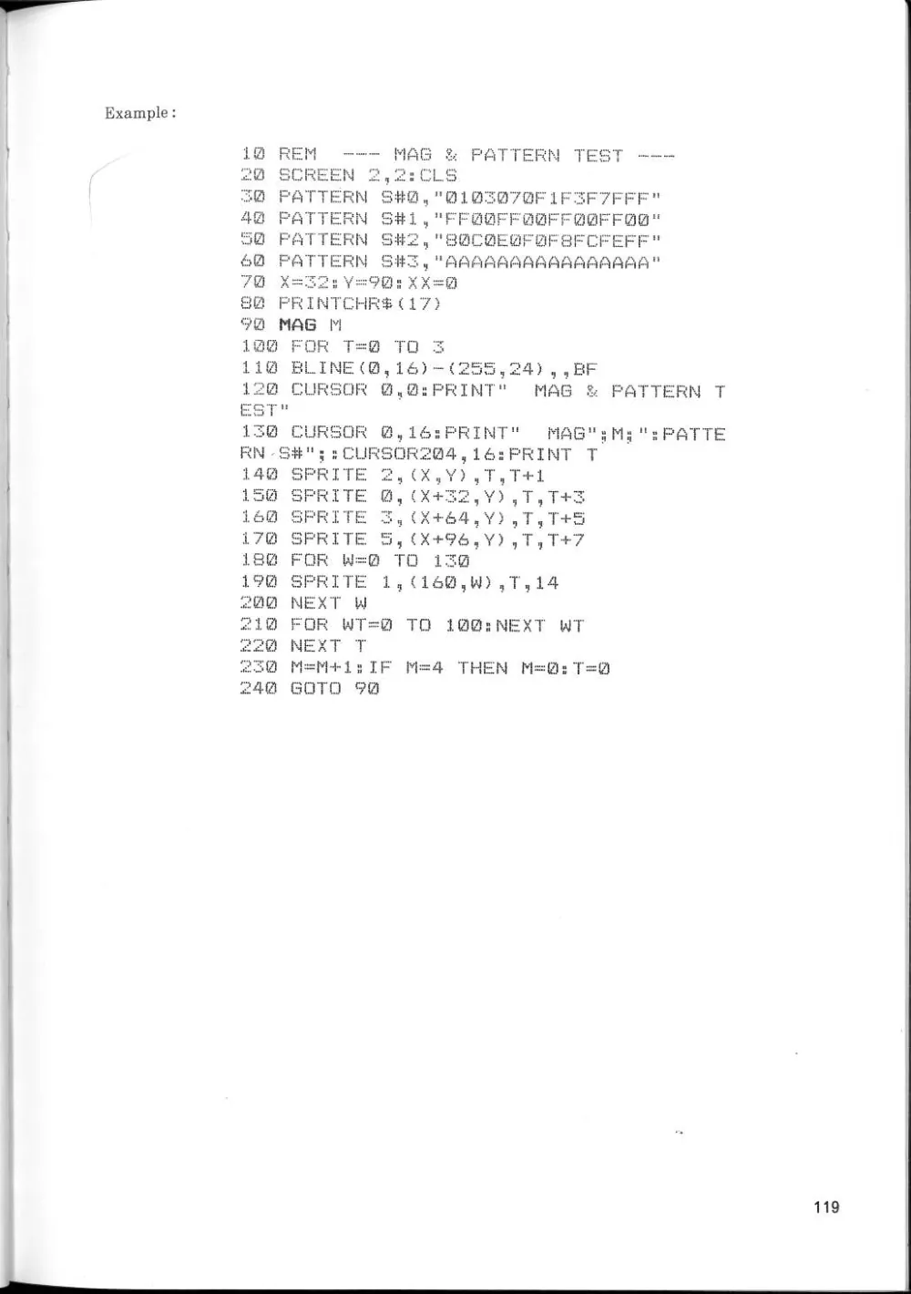 SF-7000 Super Control Station — User's Manual — page 125 of 240, scanned from the printed manual