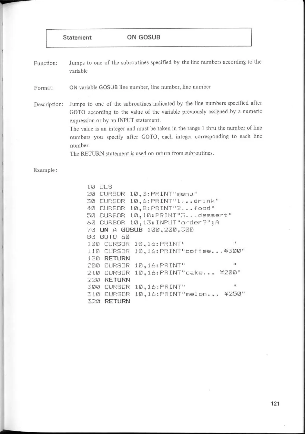 SF-7000 Super Control Station — User's Manual — page 127 of 240, scanned from the printed manual