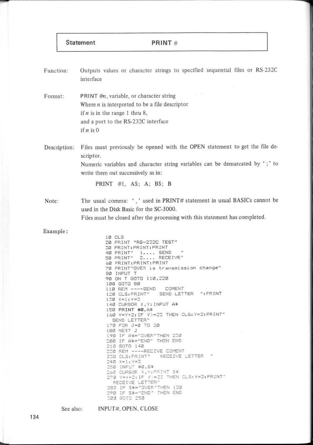 SF-7000 Super Control Station — User's Manual — page 140 of 240, scanned from the printed manual