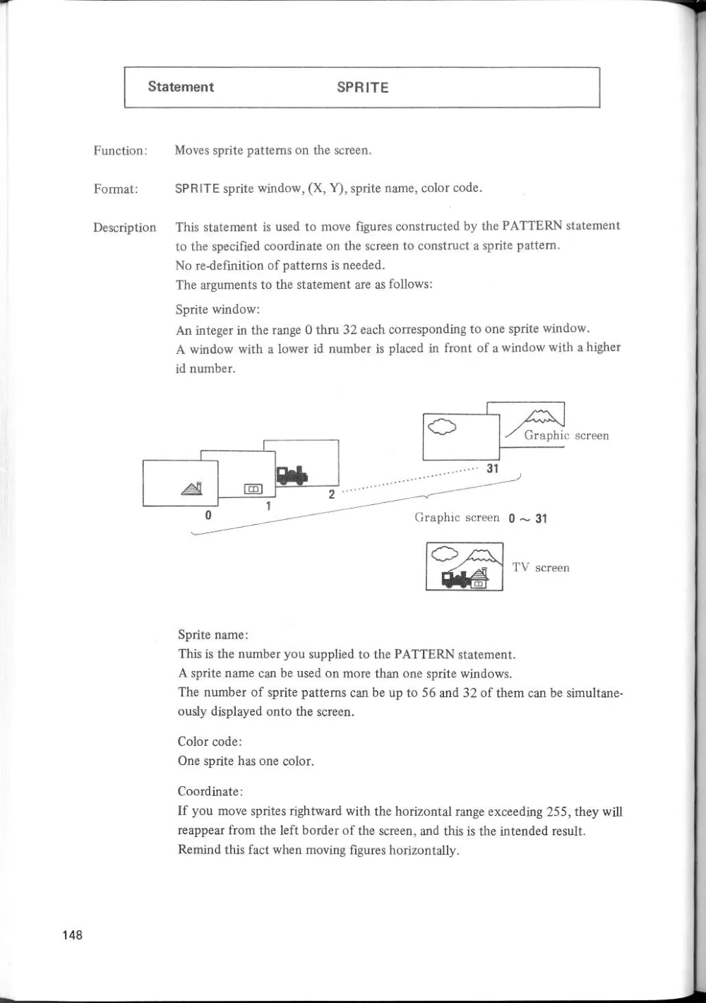 SF-7000 Super Control Station — User's Manual — page 154 of 240, scanned from the printed manual