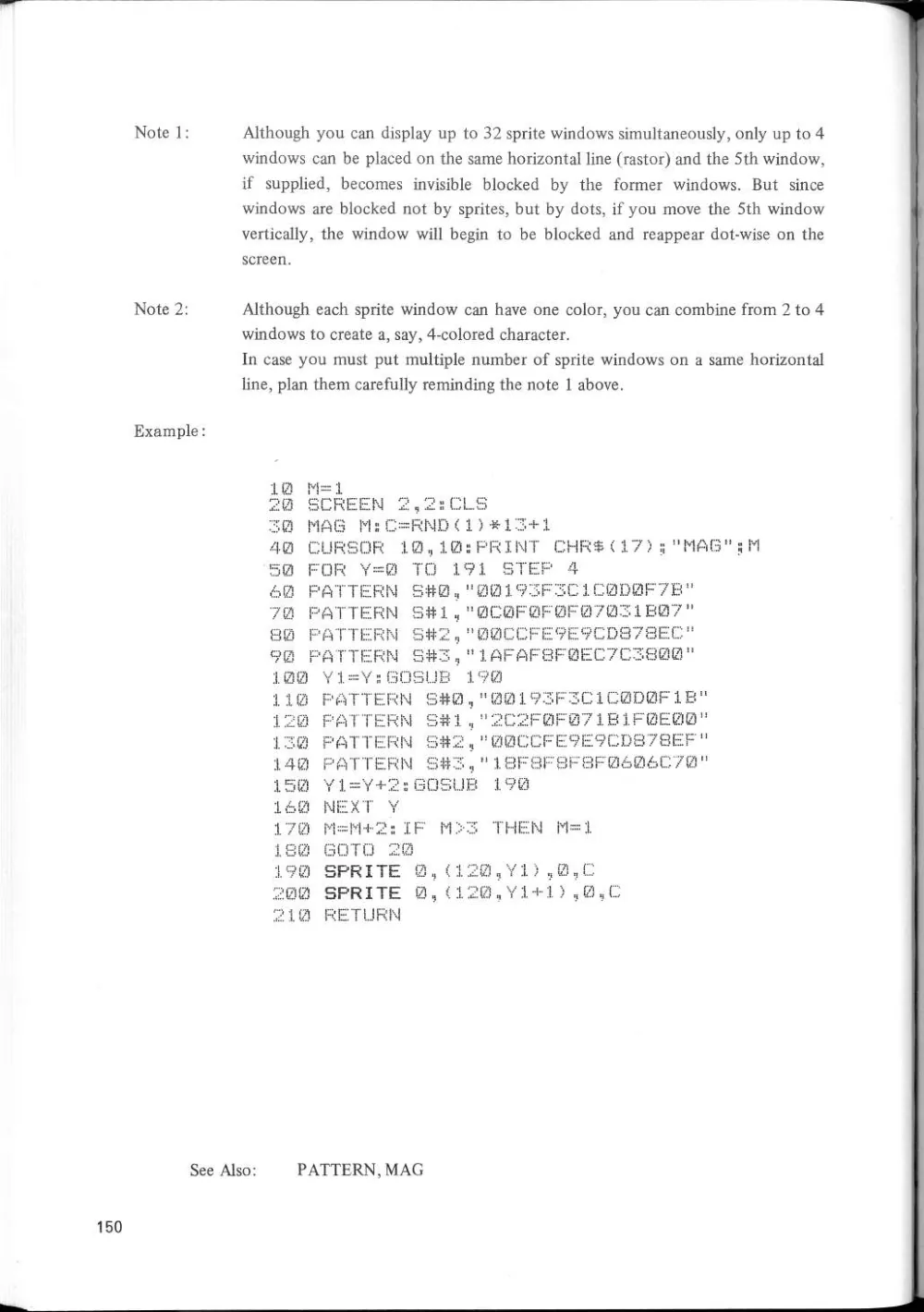 SF-7000 Super Control Station — User's Manual — page 156 of 240, scanned from the printed manual