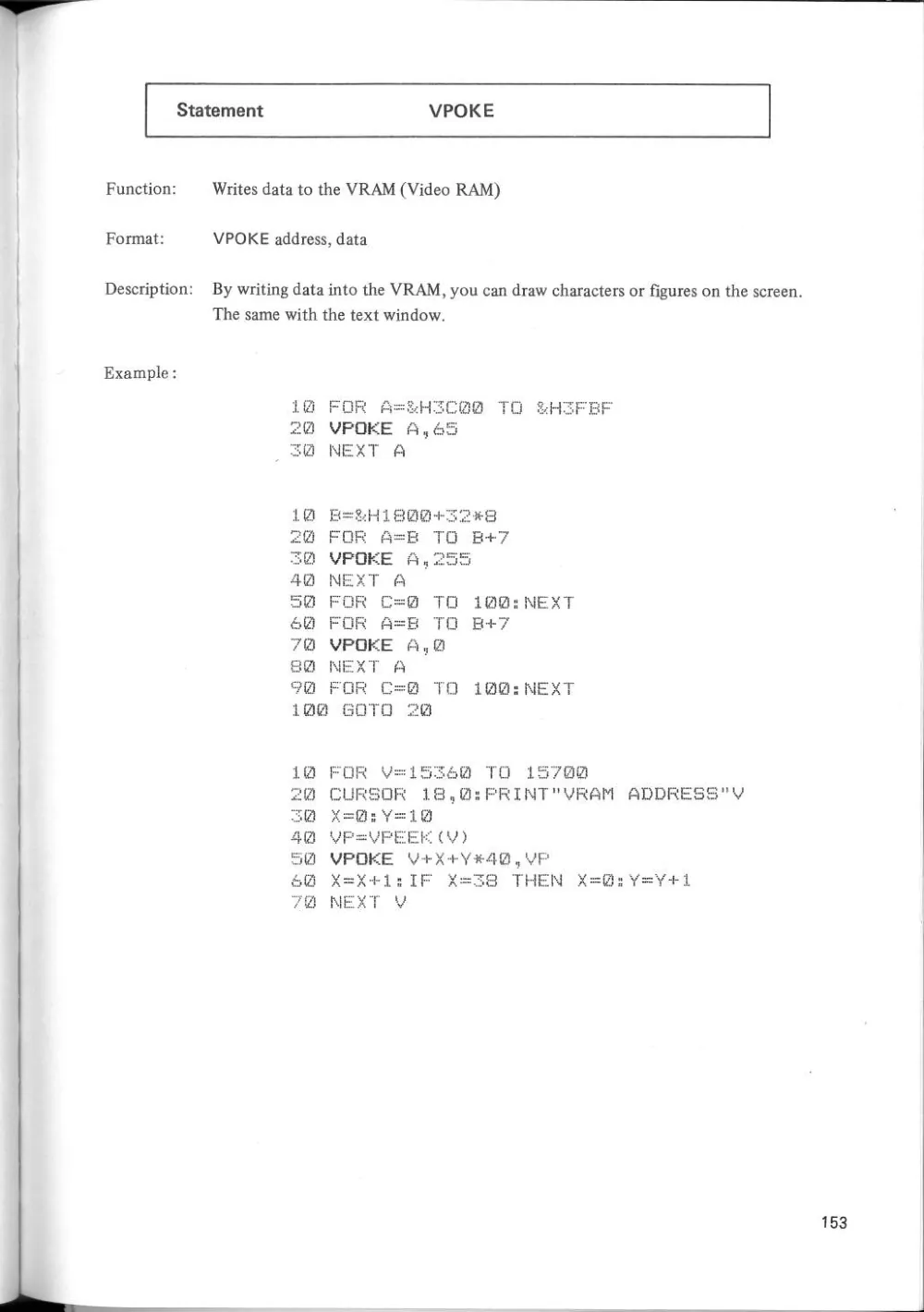 SF-7000 Super Control Station — User's Manual — page 159 of 240, scanned from the printed manual