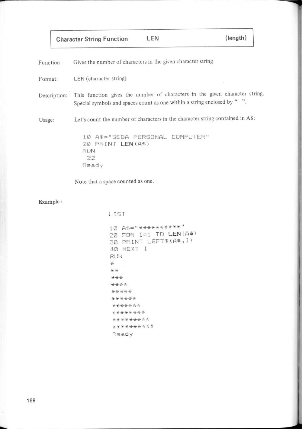 SF-7000 Super Control Station — User's Manual — page 174 of 240, scanned from the printed manual