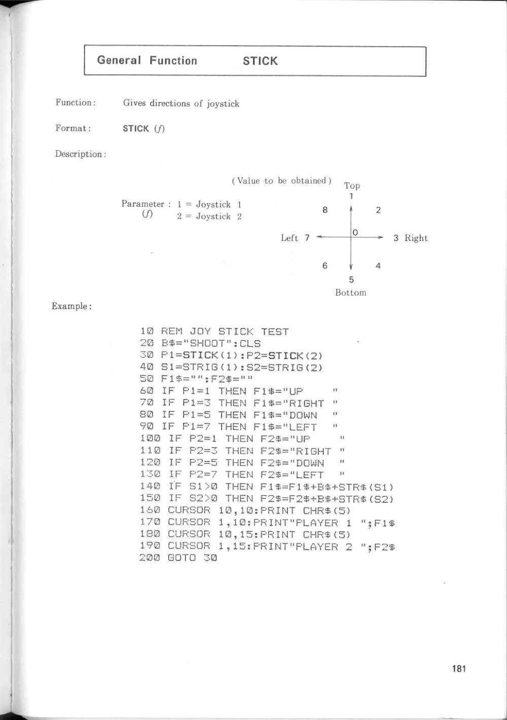 SF-7000 Super Control Station — User's Manual — page 187 of 240, scanned from the printed manual