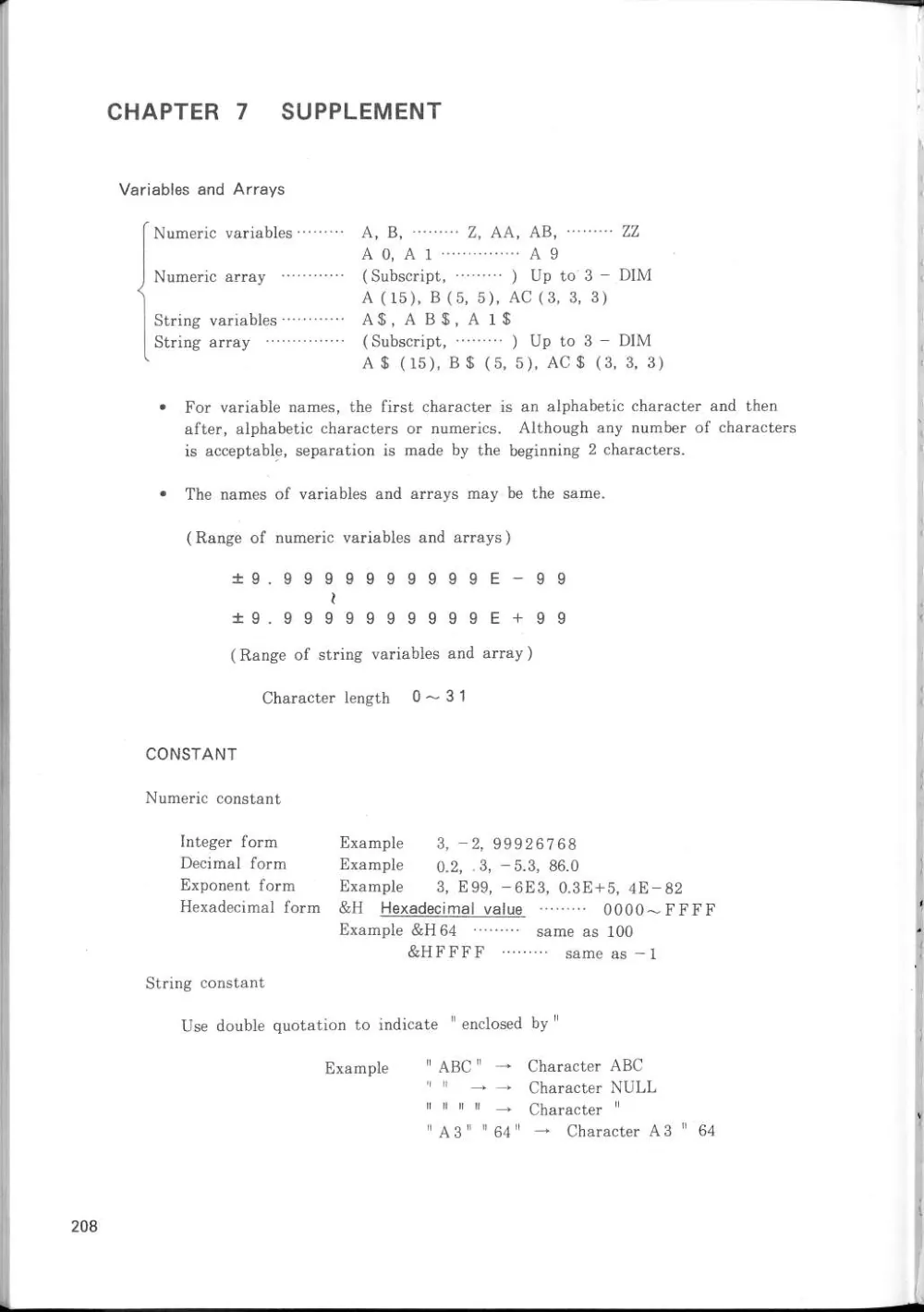 SF-7000 Super Control Station — User's Manual — page 214 of 240, scanned from the printed manual