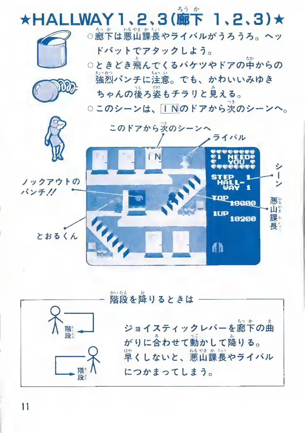 Shinnyuushain Tooru-Kun (1985) — page 12 of 20, scanned from the printed manual