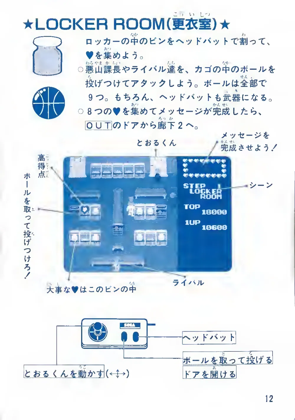 Shinnyuushain Tooru-Kun (1985) — page 13 of 20, scanned from the printed manual