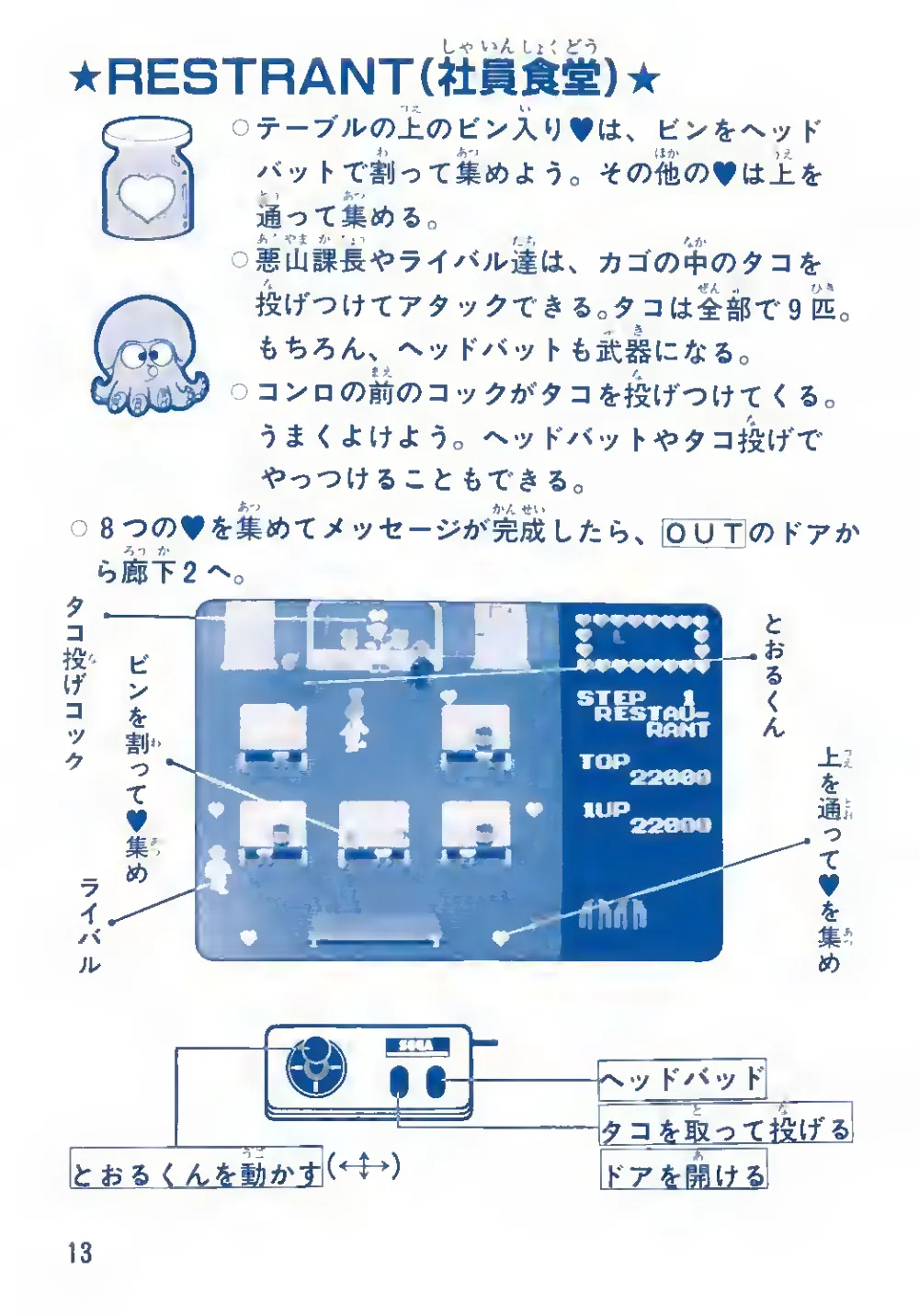 Shinnyuushain Tooru-Kun (1985) — page 14 of 20, scanned from the printed manual