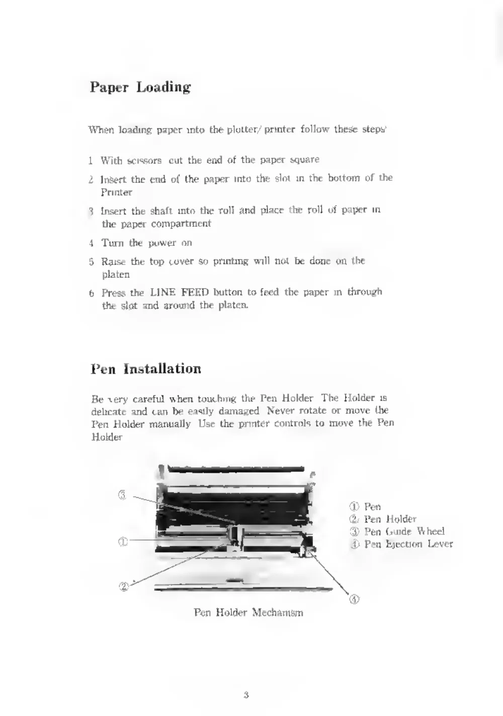 SP-400 4 Color Plotter Printer — page 6 of 32, scanned from the printed manual