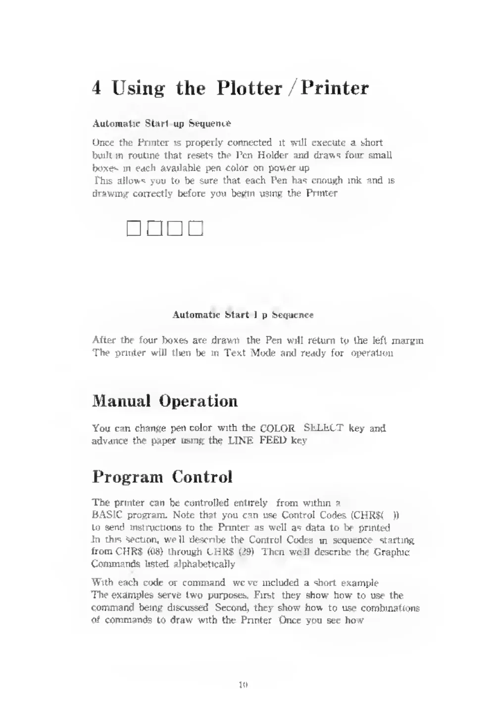 SP-400 4 Color Plotter Printer — page 13 of 32, scanned from the printed manual