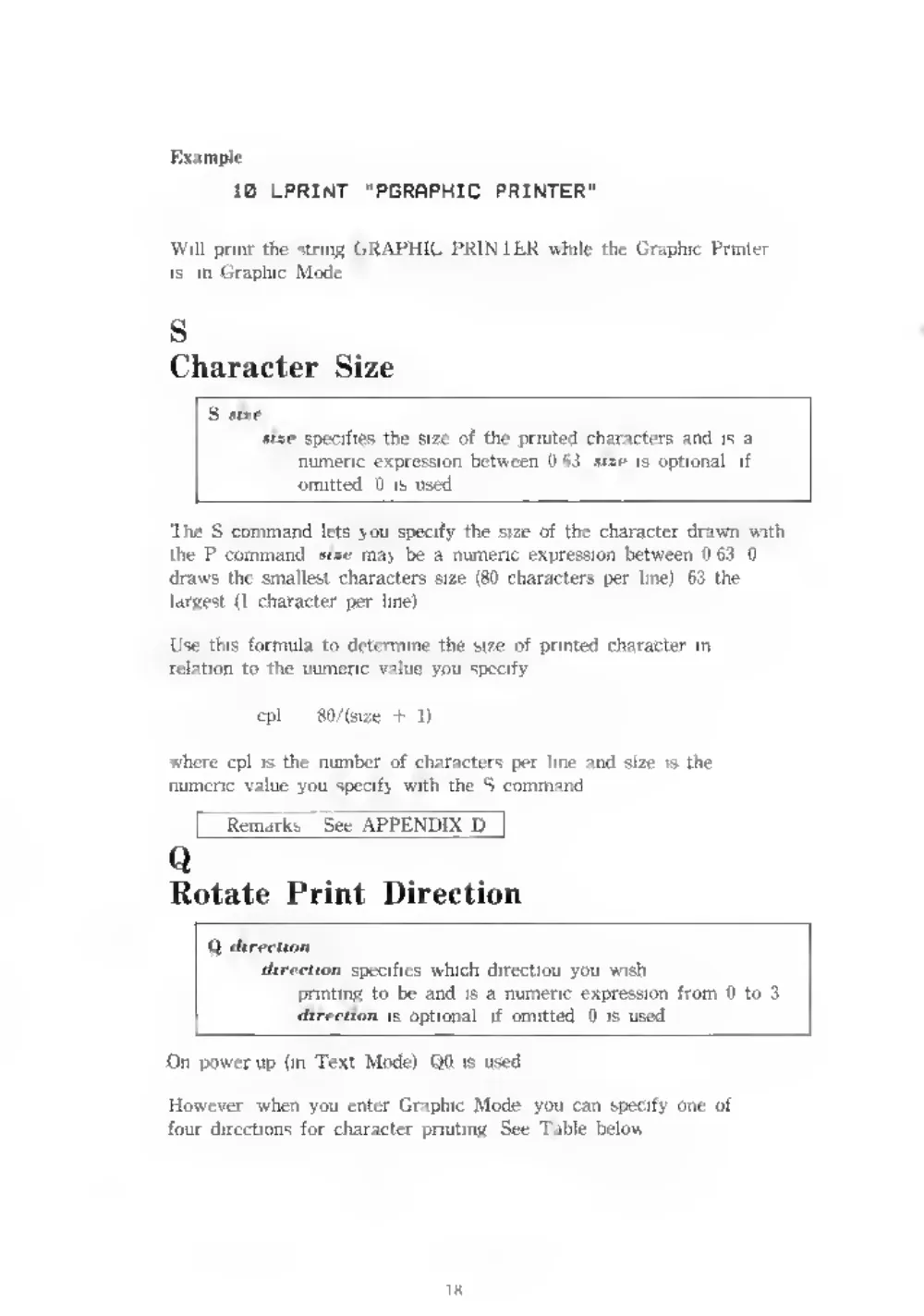 SP-400 4 Color Plotter Printer — page 21 of 32, scanned from the printed manual