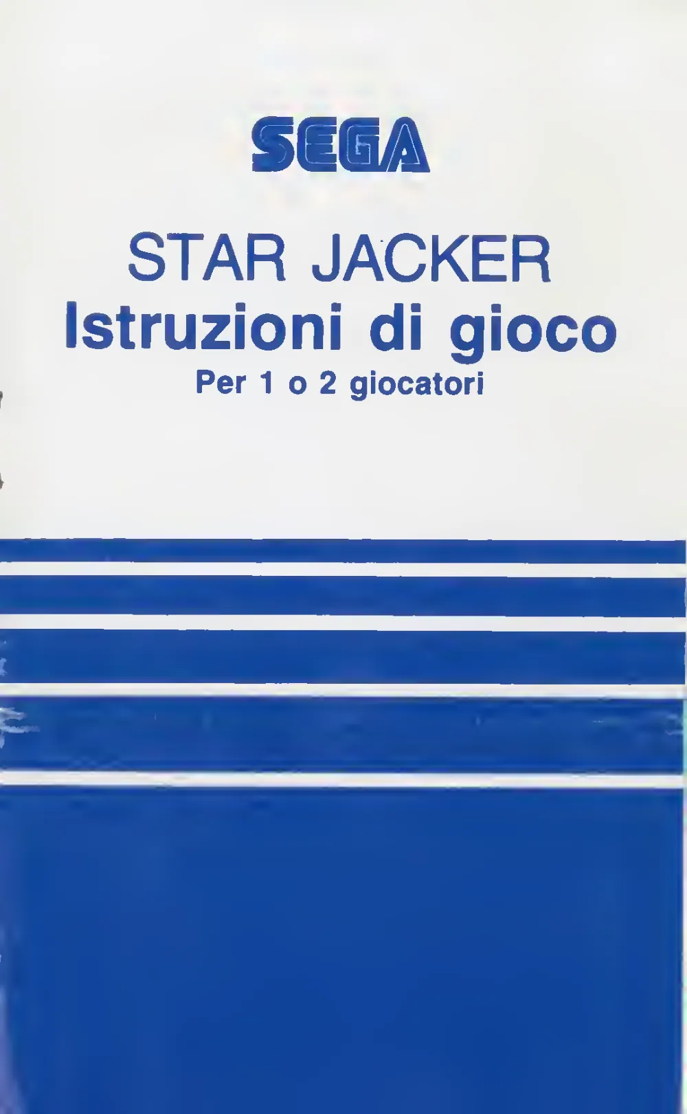 Star Jacker (1983) — page 1 of 8, scanned from the printed manual