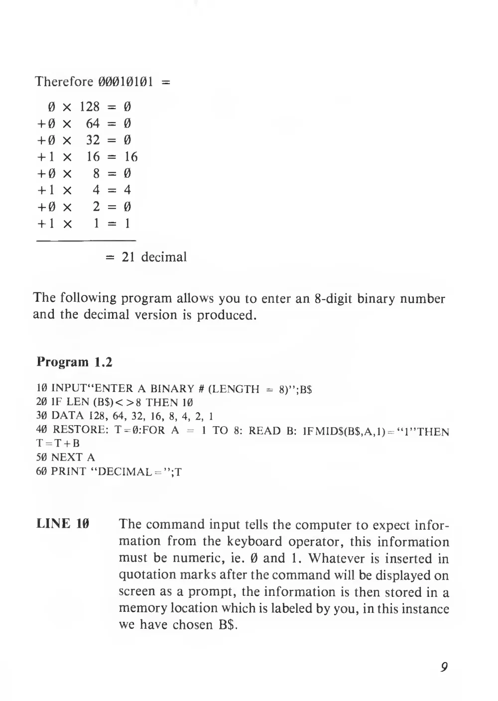 Teach Yourself Basic Games Programming (1984) — page 10 of 71, scanned from the printed manual