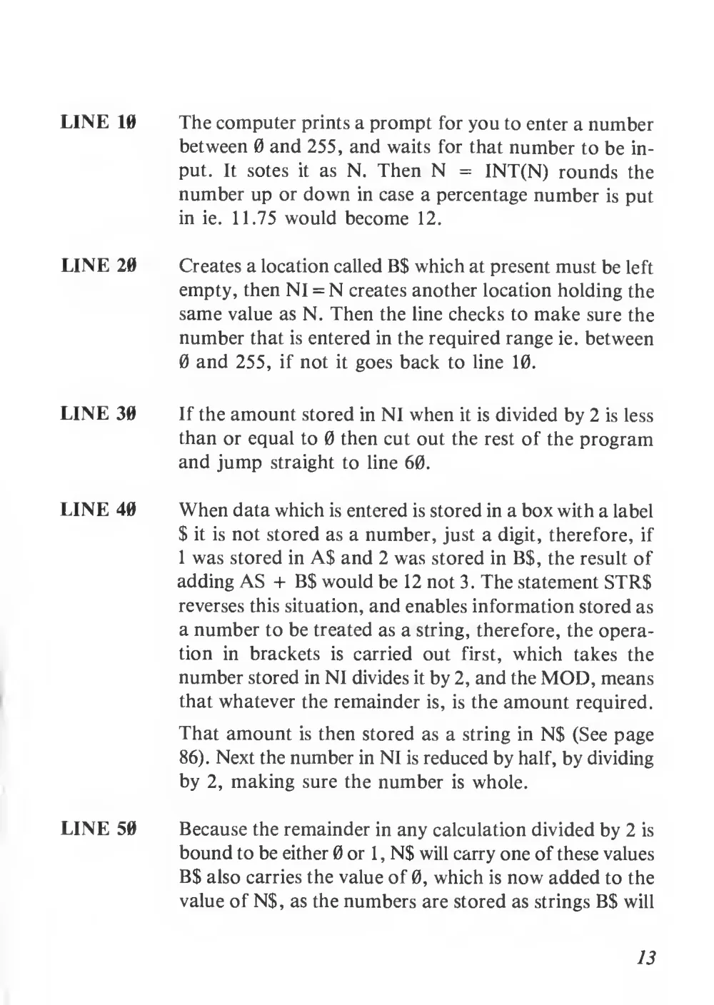 Teach Yourself Basic Games Programming (1984) — page 14 of 71, scanned from the printed manual
