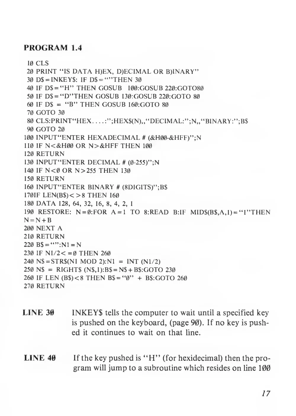 Teach Yourself Basic Games Programming (1984) — page 18 of 71, scanned from the printed manual