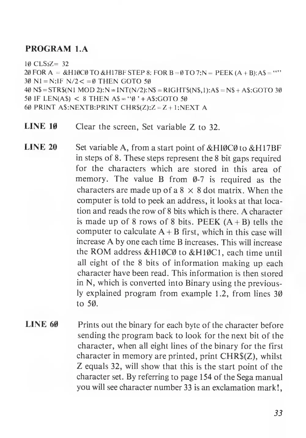 Teach Yourself Basic Games Programming (1984) — page 34 of 71, scanned from the printed manual