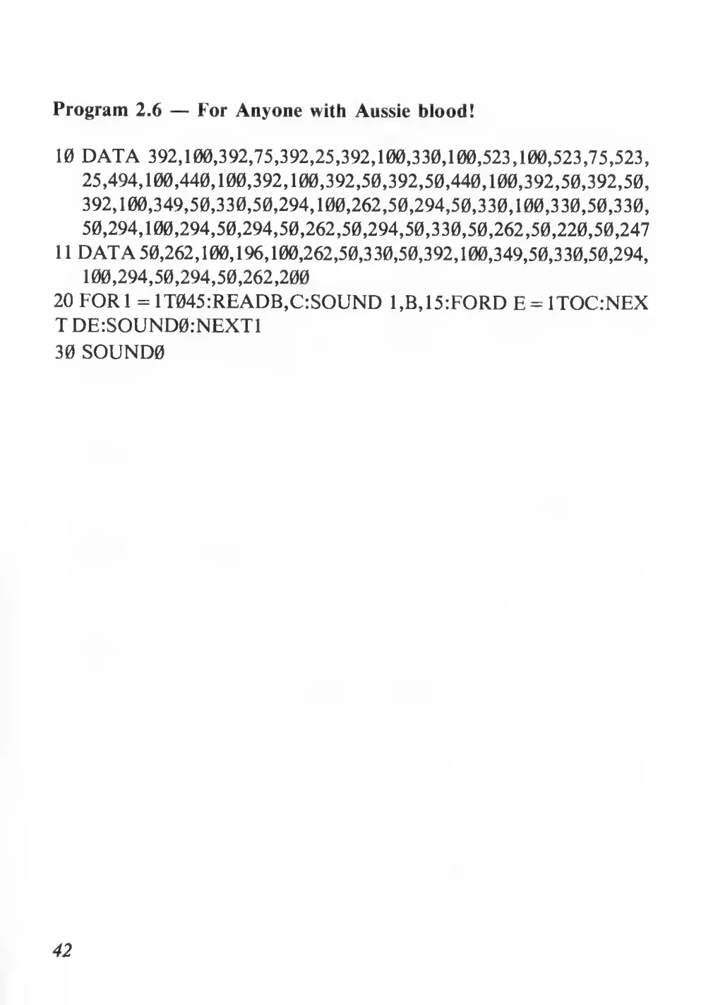 Teach Yourself Basic Games Programming (1984) — page 43 of 71, scanned from the printed manual