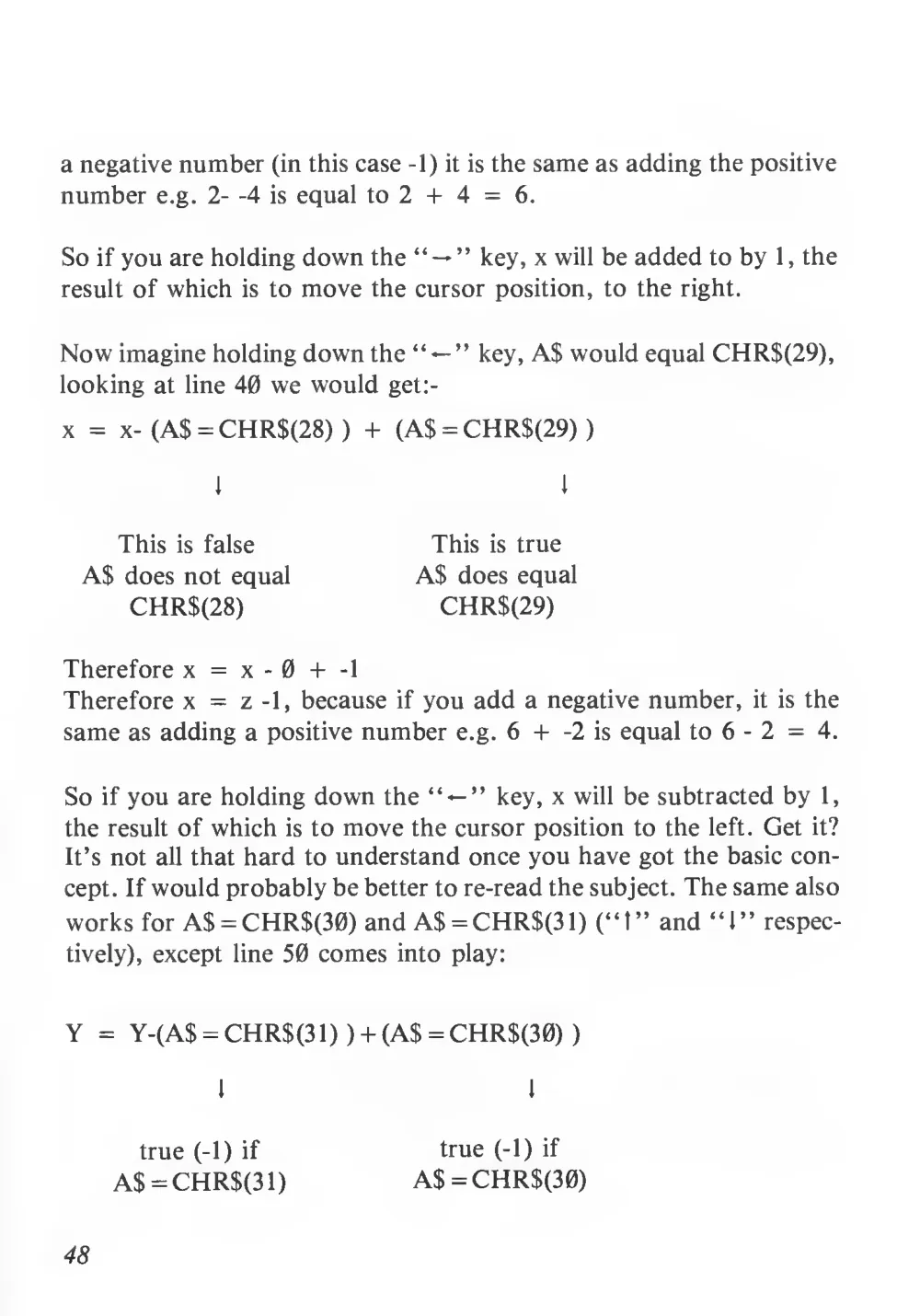 Teach Yourself Basic Games Programming (1984) — page 49 of 71, scanned from the printed manual