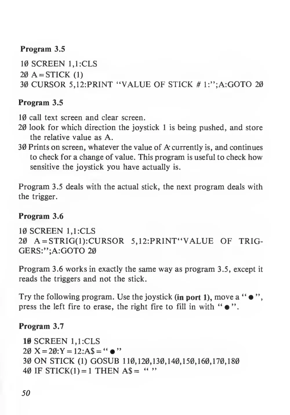 Teach Yourself Basic Games Programming (1984) — page 51 of 71, scanned from the printed manual