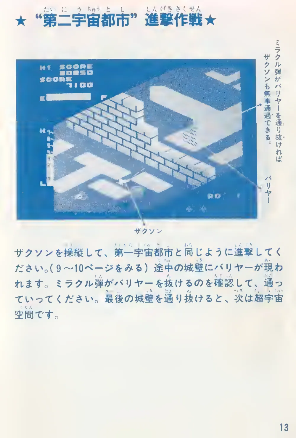 Zaxxon (1985) — page 14 of 22, scanned from the printed manual