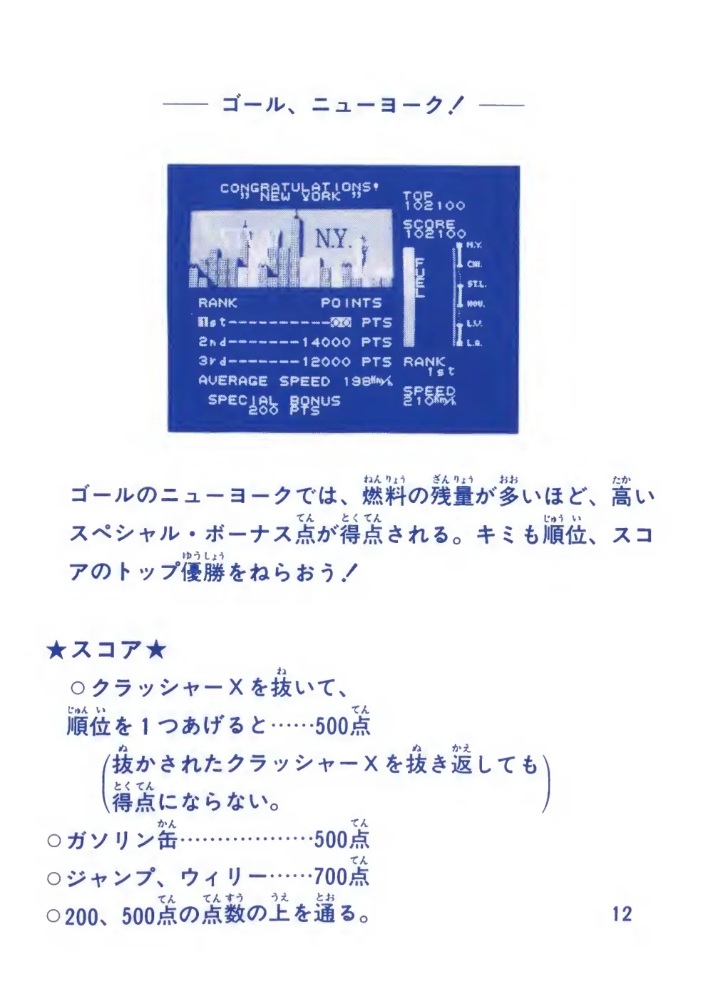 Zippy Race Card (1985) — page 13 of 16, scanned from the printed manual