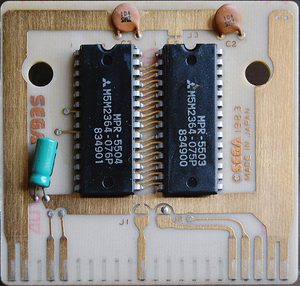 The circuit board inside Champion Baseball