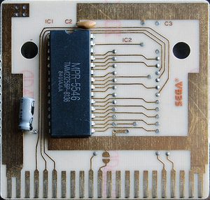 The circuit board inside Sindbad Mystery, as sold by Sega
