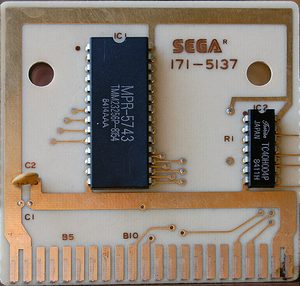 The circuit board inside Orguss, as sold by Sega