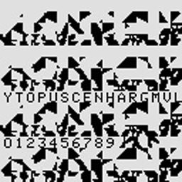 Graphics stored in the ROM of Exerion — click to see it full size Graphics stored in the ROM of Exerion