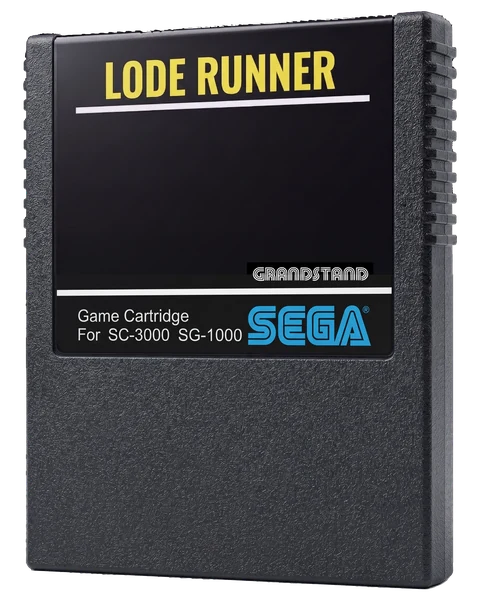 The Lode Runner cartridge — the board is inside it
