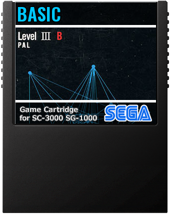 BASIC (Sega · 1983) — cover artwork of the cartridge for the Sega SG-1000 / SC-3000, 32K ROM