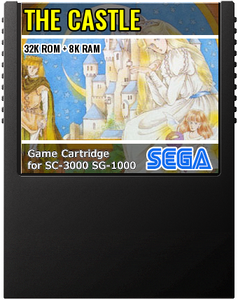 The Castle (ASCII, Sega) — cover artwork of the cartridge for the Sega SG-1000 / SC-3000, 32K ROM