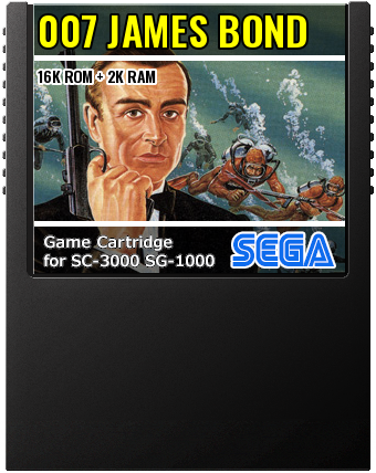 007 James Bond (Tsukuda Original · 1984) — cover artwork of the cartridge for the Sega SG-1000 / SC-3000, 16K ROM