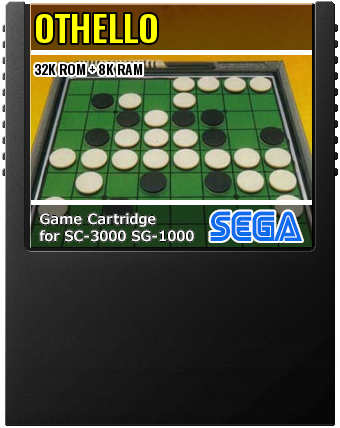 Othello (Sega · 1985) — cover artwork of the cartridge for the Sega SG-1000 / SC-3000, 32K ROM