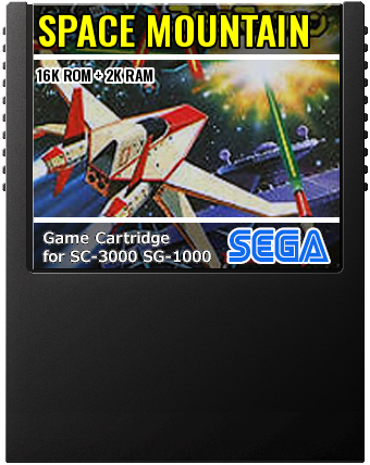 Space Mountain (Tsukuda Original) — cover artwork of the cartridge for the Sega SG-1000 / SC-3000, 16K ROM