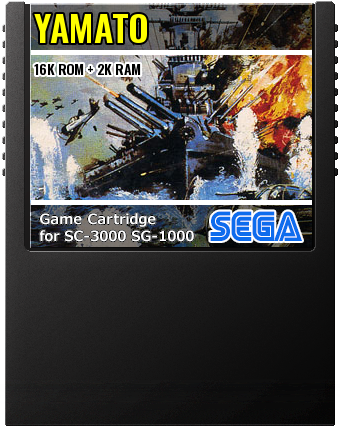 Yamato (Sega · 1983) — cover artwork of the cartridge for the Sega SG-1000 / SC-3000, 16K ROM
