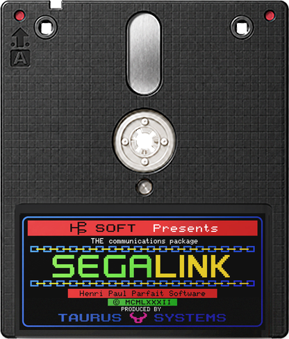 SEGALINK — floppy disk artwork