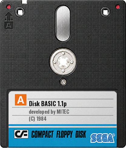 Disk BASIC 1.1p — floppy disk artwork