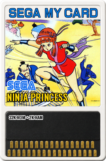 Ninja Princess (Sega · 1986) — cover artwork of the My Card for the Sega SG-1000 / SC-3000, 32K ROM