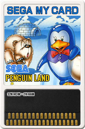 Penguin Land (Sega · 1985) — cover artwork of the My Card for the Sega SG-1000 / SC-3000, 32K ROM