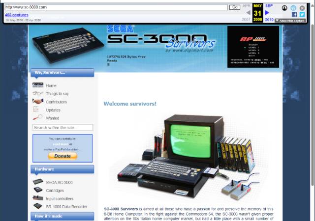 ITT Nokia 14" CRT television with SEGA SC-3000, May 2008